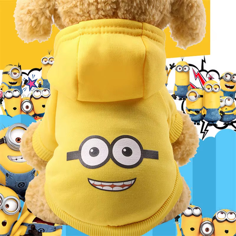 Autumn/Winter Pet Clothes Cotton Sportswear Cute Cartoon Pattern Dog Costumes Clothes for Small and Medium Dog Pets Supplies